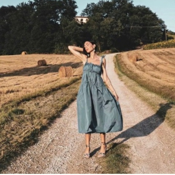 Zara Taffeta Tie Dress - Picture 3 of 6